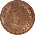 ФРГ 1 пфенниг 1977 год - G