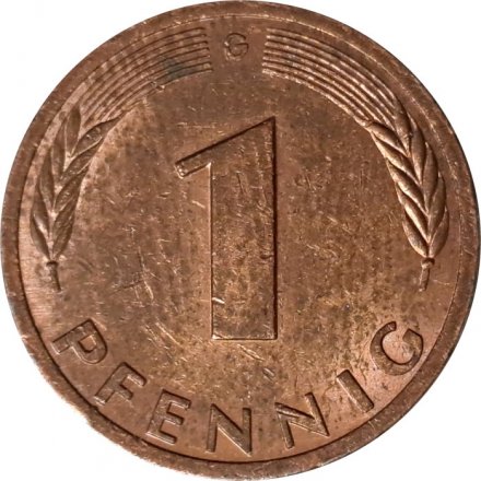 ФРГ 1 пфенниг 1977 год - G