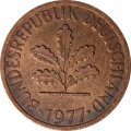 ФРГ 1 пфенниг 1977 год - G
