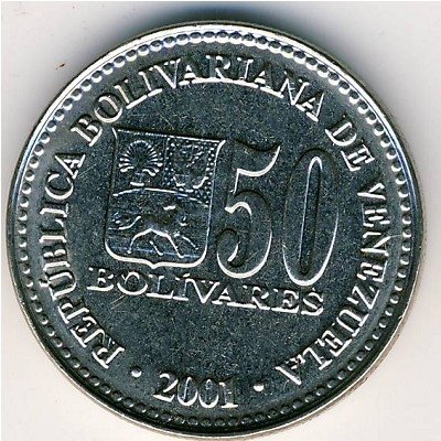 Венесуэла 50 боливаров 2001 год