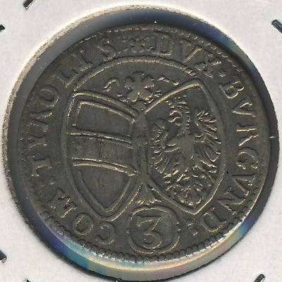 Австрия 3 крейцера 1646 год