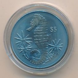 Виргинские острова 5 долларов 2014 год - Морской конёк