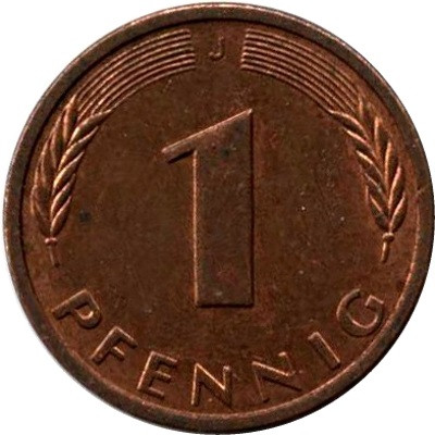 ФРГ 1 пфенниг 1950 год (J)