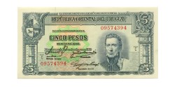 Уругвай 5 песо 1939 год - UNC