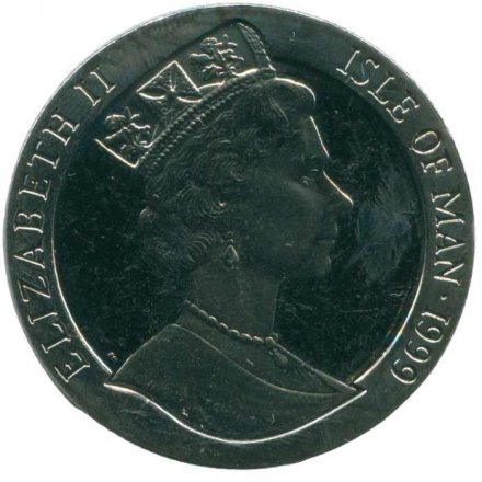 Остров Мэн 1 крона 1999 год - Год кролика