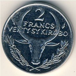 Мадагаскар 2 франка 1981 год