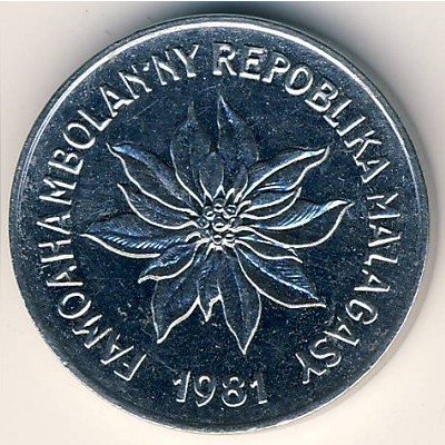 Мадагаскар 2 франка 1981 год