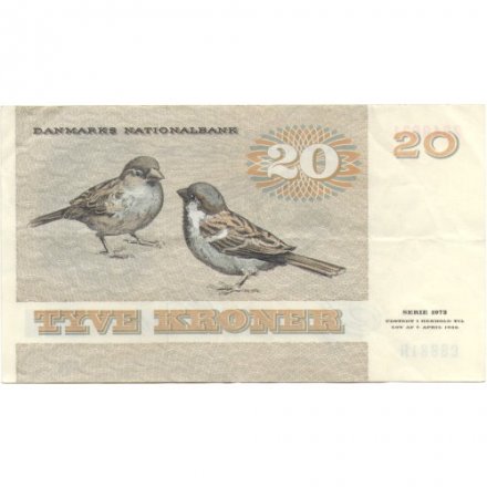 Дания 20 крон 1988 год - VF