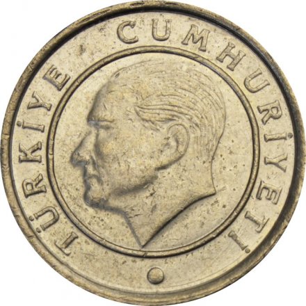 Турция 10 курушей 2015 год