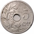 Бельгия 5 сантимов 1906 год BELGIE