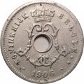 Бельгия 5 сантимов 1906 год BELGIE