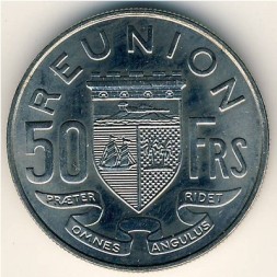 Монета Реюньон 50 франков 1964 год