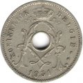 Бельгия 5 сантимов 1931 год - Звезда на реверсе
