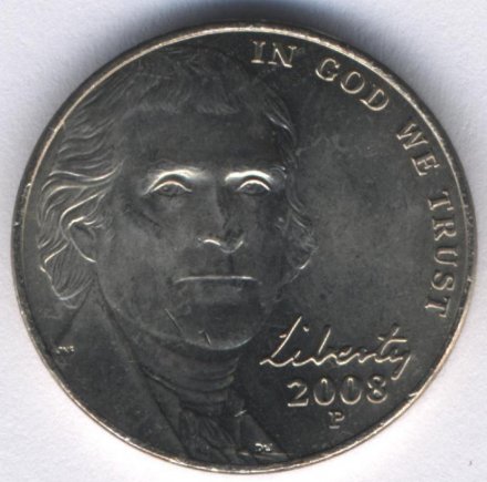США 5 центов 2008 год (P)