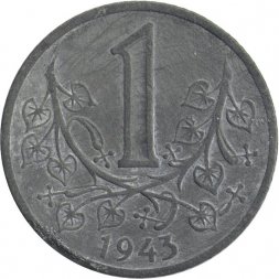 Богемия и Моравия 1 крона 1943 год