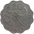 Свазиленд 20 центов 2002 год