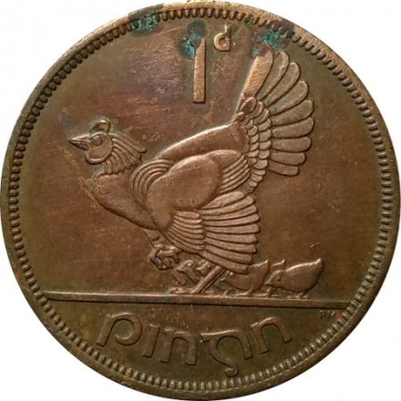 Ирландия 1 пенни 1962 год - VF