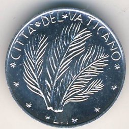 Ватикан 1 лира 1977 год