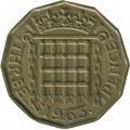Великобритания 3 пенса 1963 год