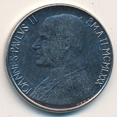 Ватикан 100 лир 1980 год