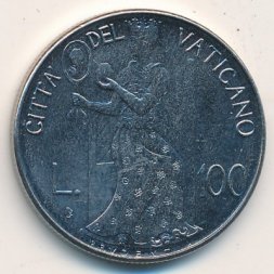 Ватикан 100 лир 1980 год