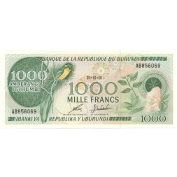 Бурунди 1000 франков 1991 год - UNC