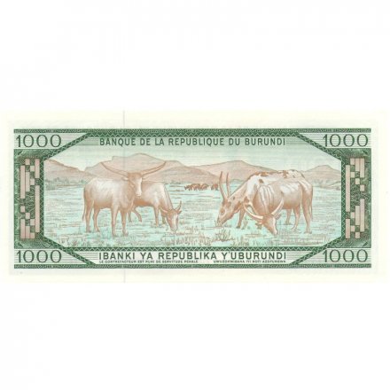 Бурунди 1000 франков 1991 год - UNC