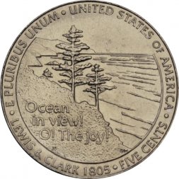 США 5 центов 2005 год - Выход к океану (D)