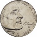 США 5 центов 2005 год - Выход к океану (D)
