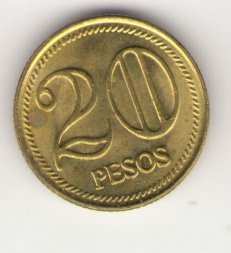 Колумбия 20 песо 2008 год
