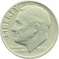 США 1 дайм (10 центов) 1968 год - Франклин Рузвельт (без отметки МД)