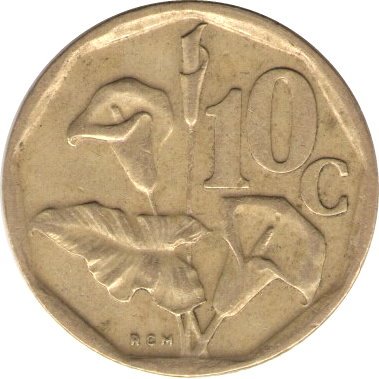 ЮАР 10 центов 1990 год