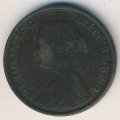 Великобритания 1/2 пенни 1872 год