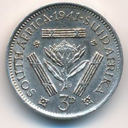 ЮАР 3 пенса 1941 год