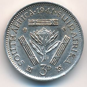 ЮАР 3 пенса 1941 год