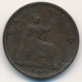 Великобритания 1 фартинг 1860 год