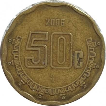 Мексика 50 сентаво 2006 год