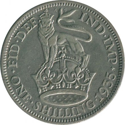 Великобритания 1 шиллинг 1935 год
