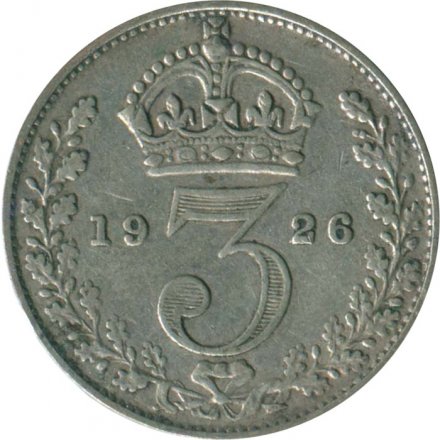 Великобритания 3 пенса 1926 год