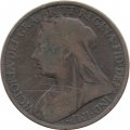 Великобритания 1 пенни 1898 год (бронза, коричневый цвет)
