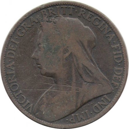 Великобритания 1 пенни 1898 год (бронза, коричневый цвет)