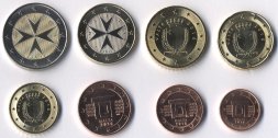 Набор из 8 евромонет Мальты 2016 год