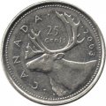 Канада 25 центов 2003 год (Новый профиль Елизаветы II, P)