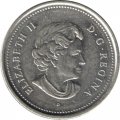 Канада 25 центов 2003 год (Новый профиль Елизаветы II, P)