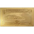 Сувенирная банкнота Австралия 10 шиллингов 1954 год (золотые) - aUNC