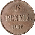 Финляндия 5 пенни 1915 год - VF
