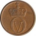 Норвегия 1 эре 1961 год - Король Улаф V. Белка