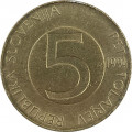 Словения 5 толаров 1994 год - Альпийский горный козёл (Ибекс)