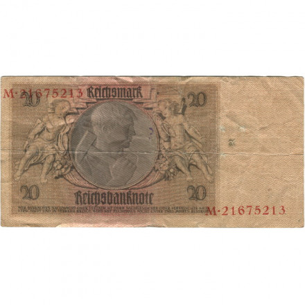 Веймарская Республика 20 рейхсмарок 1929 год - F