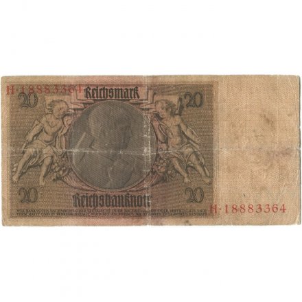 Веймарская Республика 20 рейхсмарок 1929 год - F